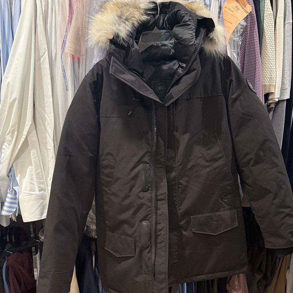 Canada Goose Langford Parka Black Label with Fur - Size Large (Fusion)